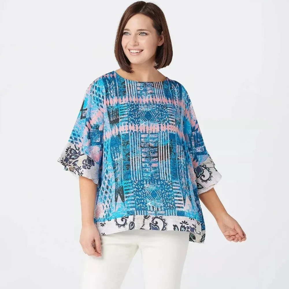 Tolani Mira‎ Oversized Blouse Top